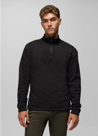Two Harbors 1/4 Zip Sweater, Color: Black Heather, image 5