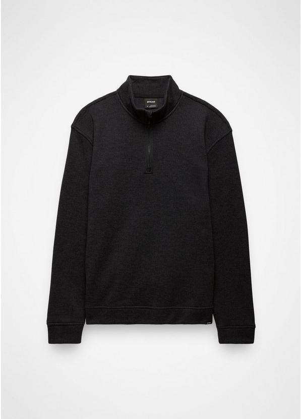 Two Harbors 1/4 Zip Sweater, Color: Black Heather, image 6