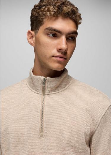 Two Harbors 1/4 Zip Sweater, Color: Oatmeal Heather, image 3