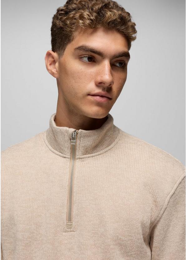 Two Harbors 1/4 Zip Sweater, Color: Oatmeal Heather, image 3