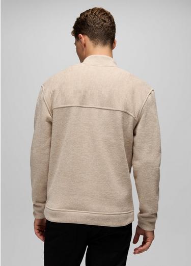 Two Harbors 1/4 Zip Sweater, Color: Oatmeal Heather, image 2