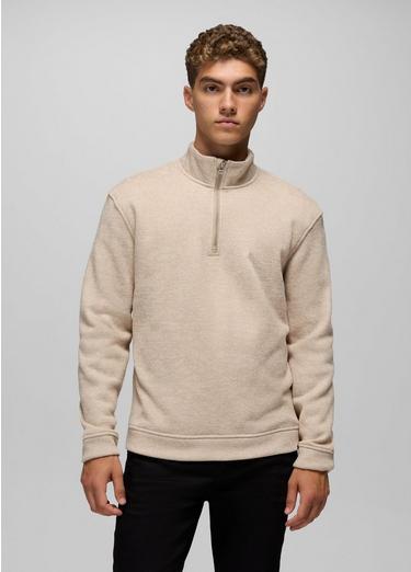 Two Harbors 1/4 Zip Sweater, Color: Oatmeal Heather, image 1