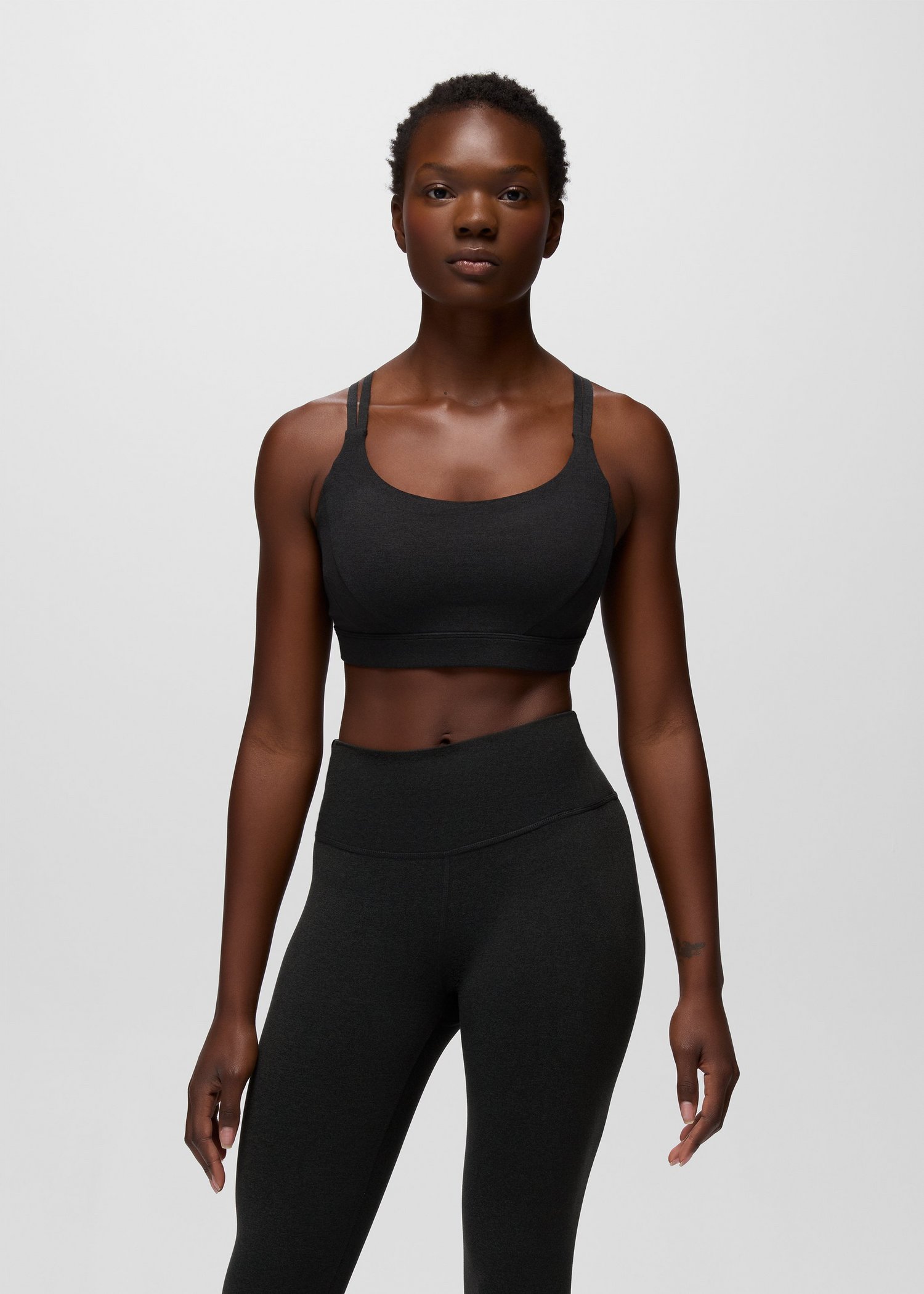 Womens prAna Heavana™ Everyday Bra D/DD - Black Heather