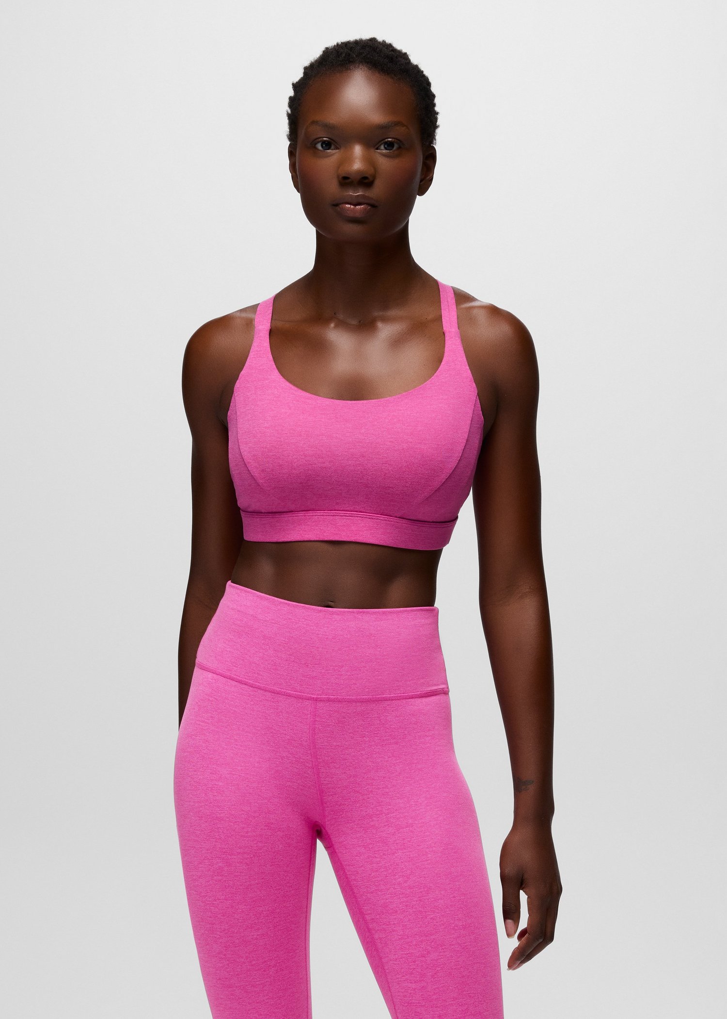 Womens prAna Heavana™ Everyday Bra D/DD - Berry Beam Heather