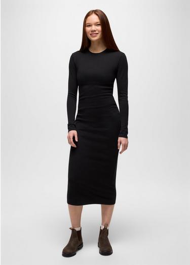 Lotus Midi Dress, Color: Black, image 9
