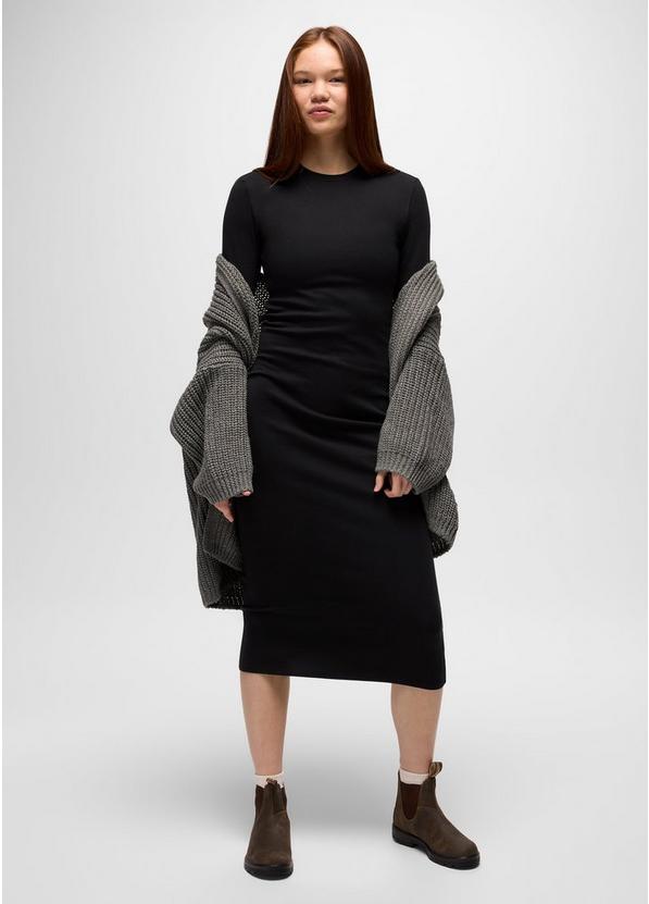 Lotus Midi Dress, Color: Black, image 5