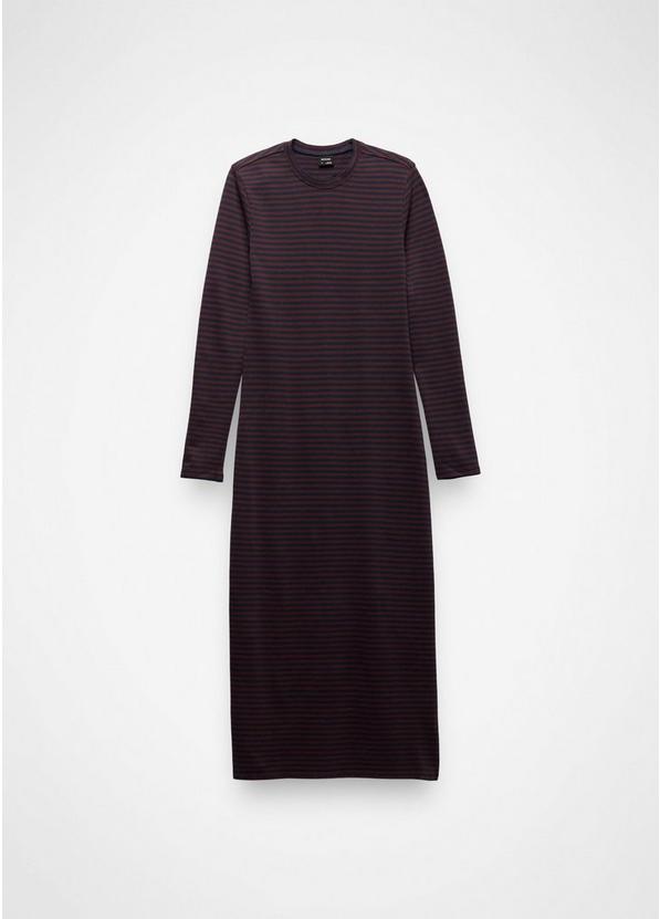 Lotus Midi Dress, Color: Cacao Stripe, image 5