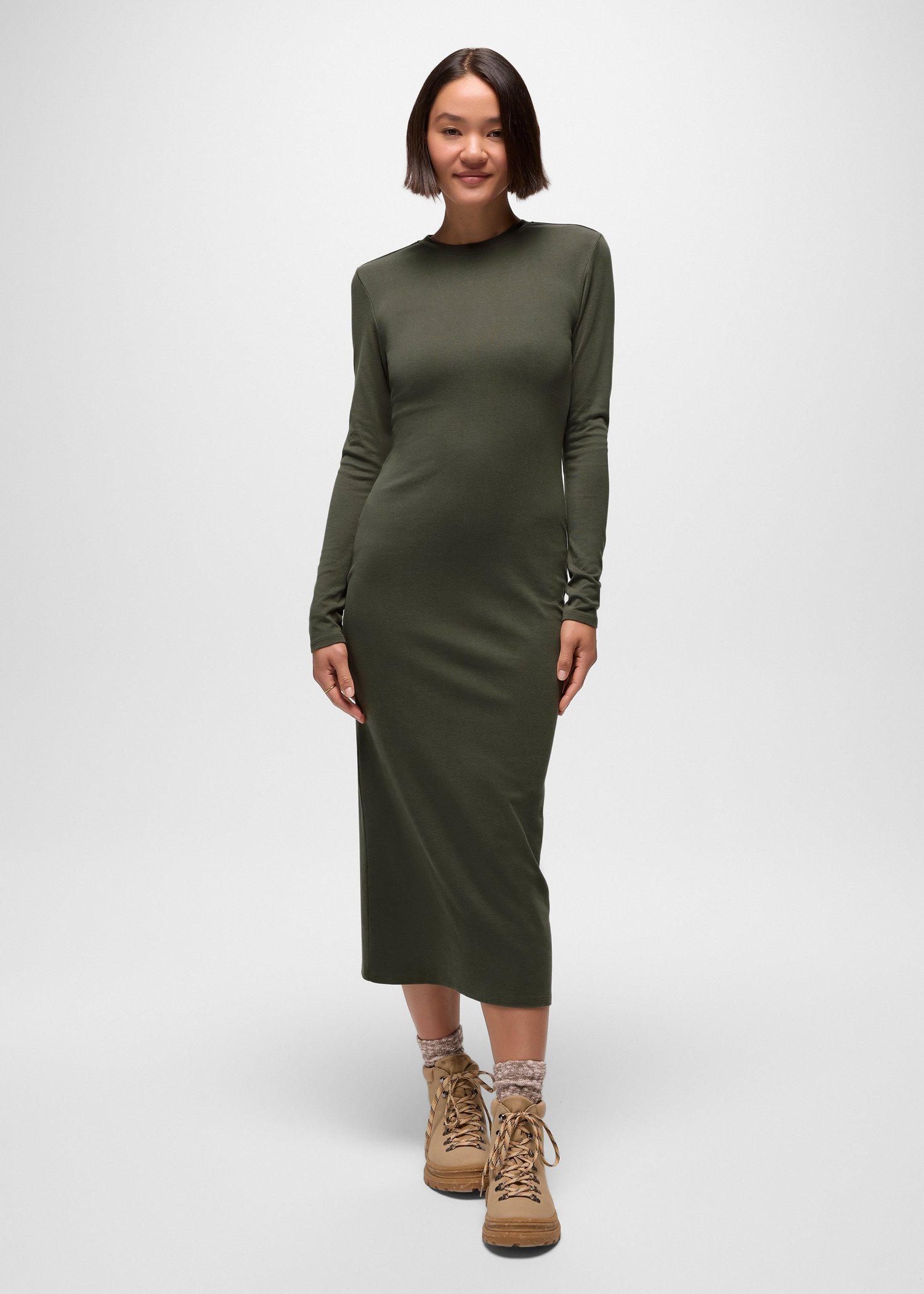 Womens prAna Lotus Midi Dress - Spruce