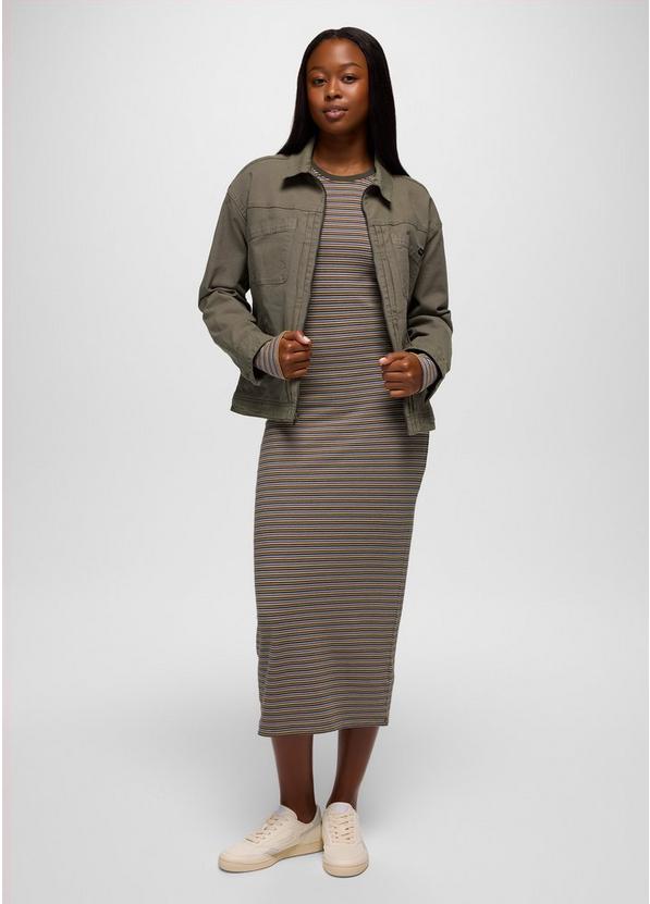 Lotus Midi Dress, Color: Long Beach Stripe, image 5