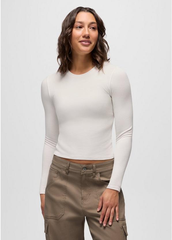 Lotus Long Sleeve Tee, Color: Soft White, image 1
