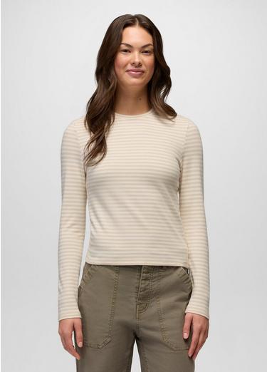 Lotus Long Sleeve Tee, Color: Stone Stripe, image 5