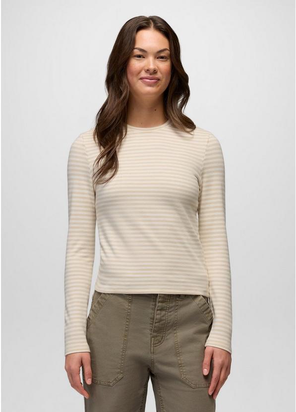 Lotus Long Sleeve Tee, Color: Stone Stripe, image 1