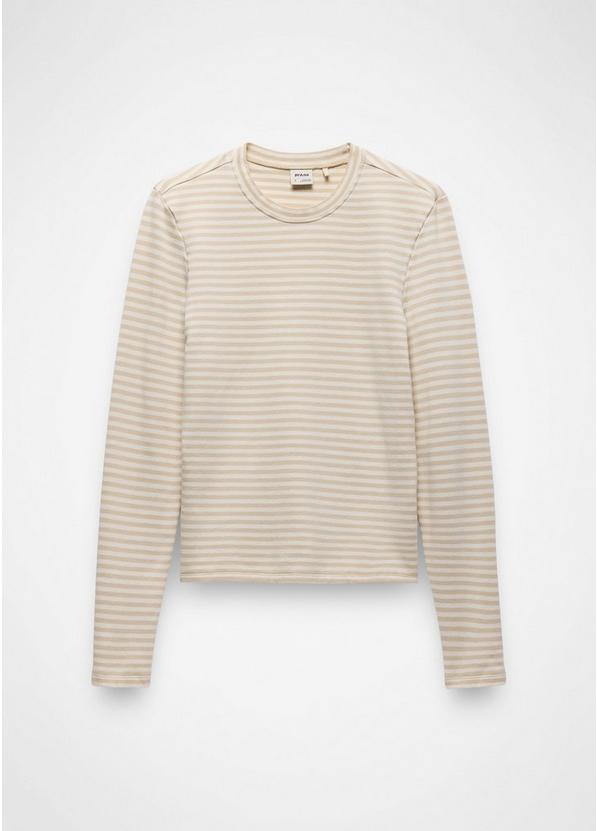 Lotus Long Sleeve Tee, Color: Stone Stripe, image 5