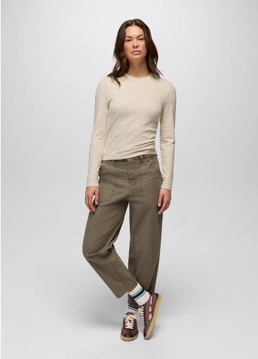 Lotus Long Sleeve Tee, Color: Stone Stripe, image 4