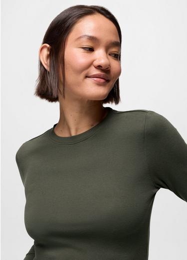 Lotus Long Sleeve Tee, Color: Spruce, image 3