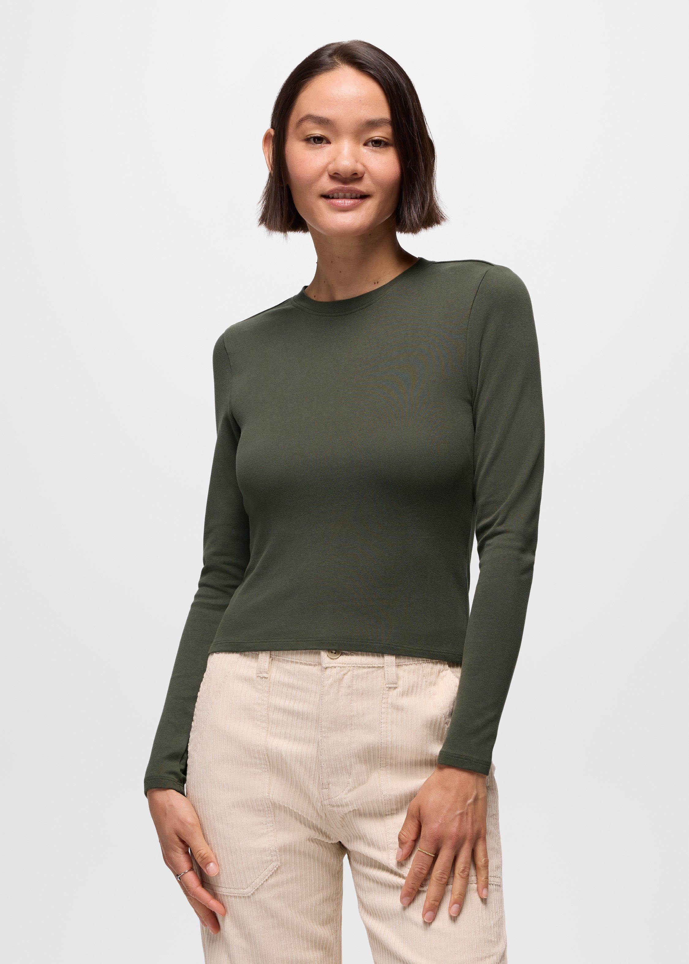 Womens prAna Lotus Long Sleeve Tee - Spruce