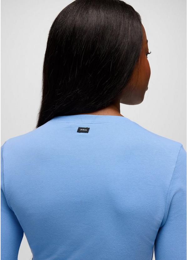 Lotus Long Sleeve Tee, Color: Blue Vibes, image 3
