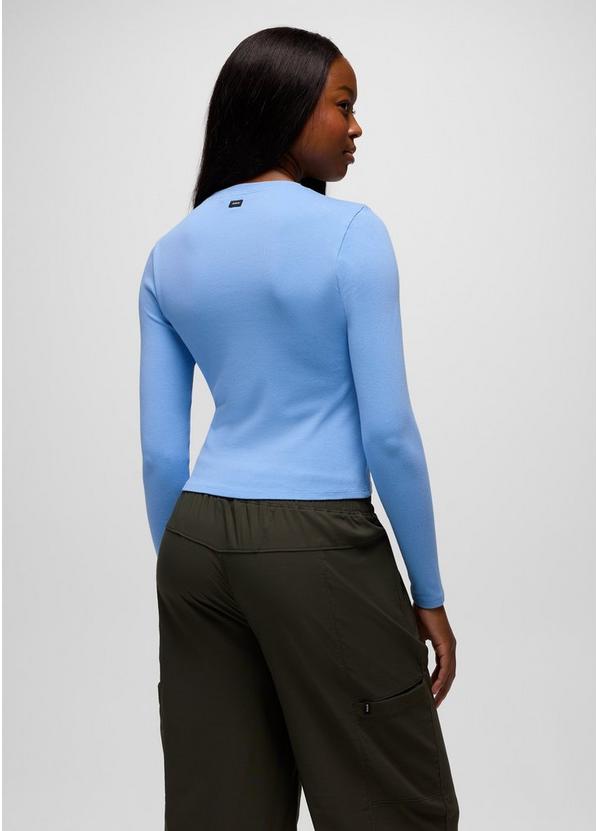 Lotus Long Sleeve Tee, Color: Blue Vibes, image 2