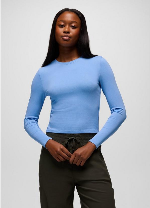 Lotus Long Sleeve Tee, Color: Blue Vibes, image 1