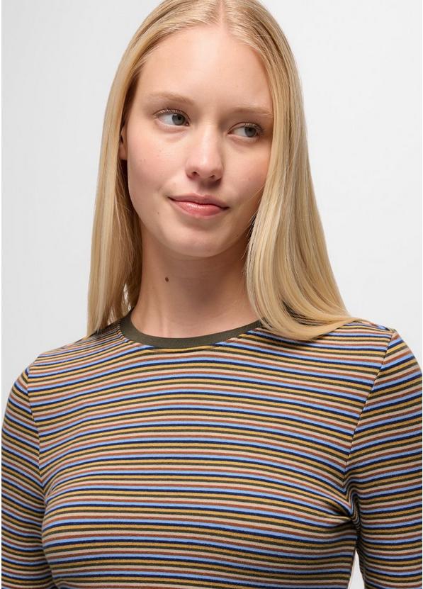 Lotus Long Sleeve Tee, Color: Long Beach Stripe, image 3