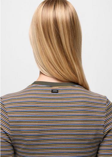 Lotus Long Sleeve Tee, Color: Long Beach Stripe, image 8