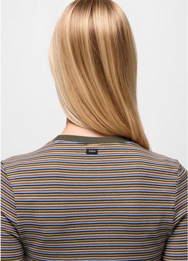 Lotus Long Sleeve Tee, Color: Long Beach Stripe, image 4