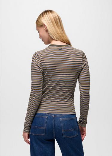 Lotus Long Sleeve Tee, Color: Long Beach Stripe, image 6
