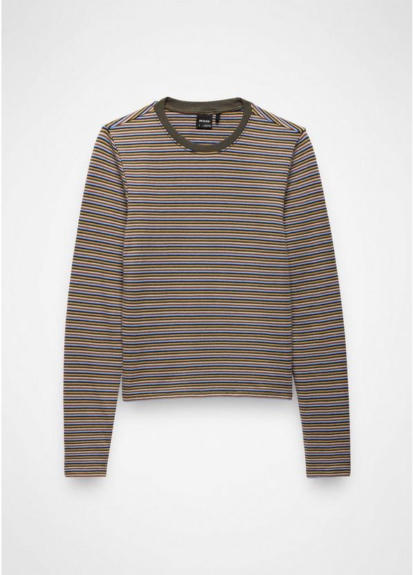 Lotus Long Sleeve Tee, Color: Long Beach Stripe, image 6