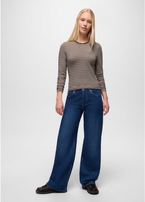 Lotus Long Sleeve Tee, Color: Long Beach Stripe, image 5