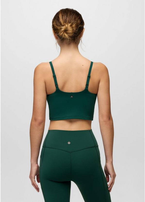 Luxara Longline Bra, Color: Root Green, image 2