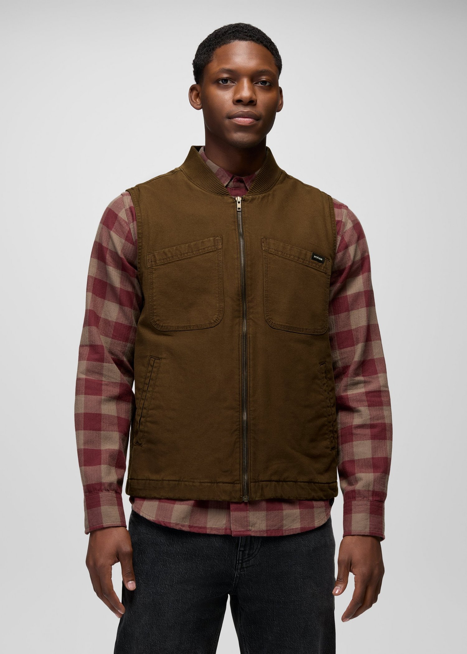 Mens prAna Rock Ridge Vest - Dark Roast