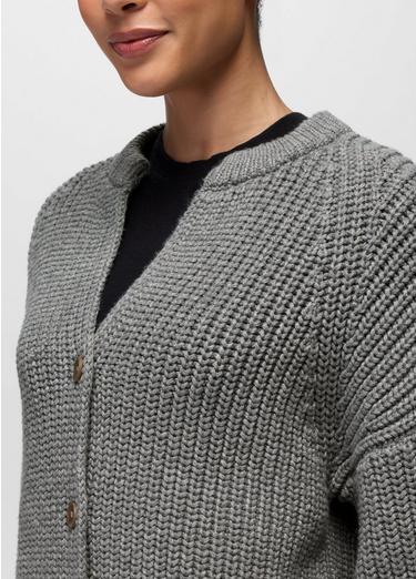 Sunday River Short Cardigan, Color: Heather Grey, image 3
