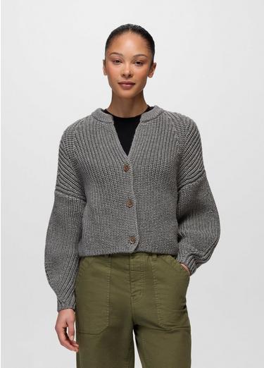 Sunday River Short Cardigan, Color: Heather Grey, image 1