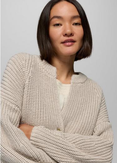 Sunday River Short Cardigan, Color: Almond, image 11