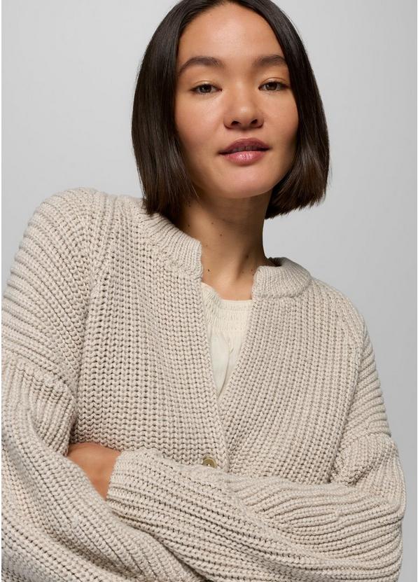 Sunday River Short Cardigan, Color: Almond, image 3