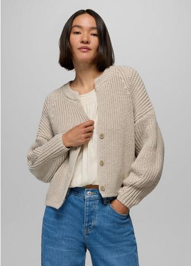 Sunday River Short Cardigan, Color: Almond, image 9
