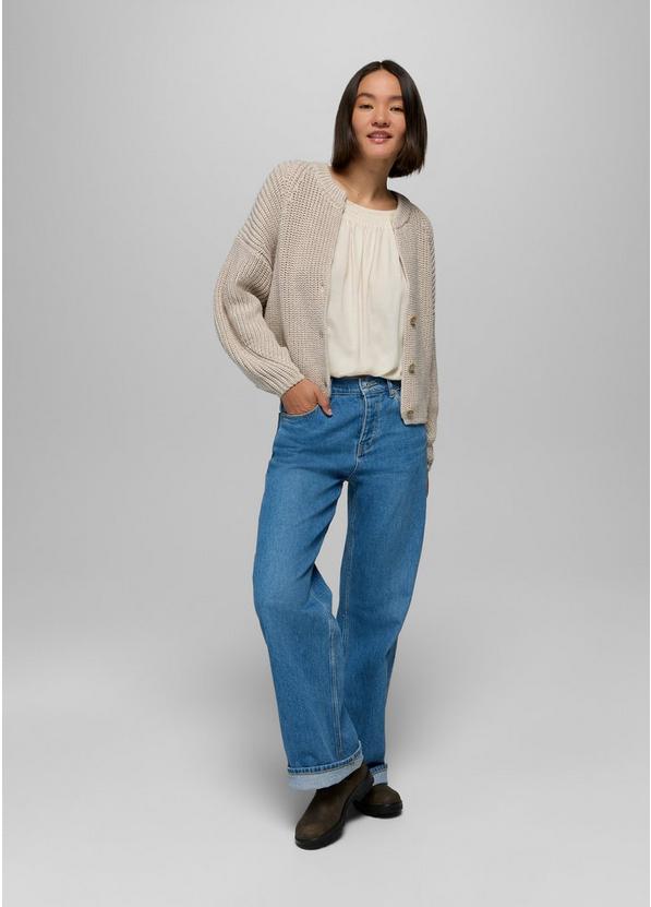 Sunday River Short Cardigan, Color: Almond, image 5