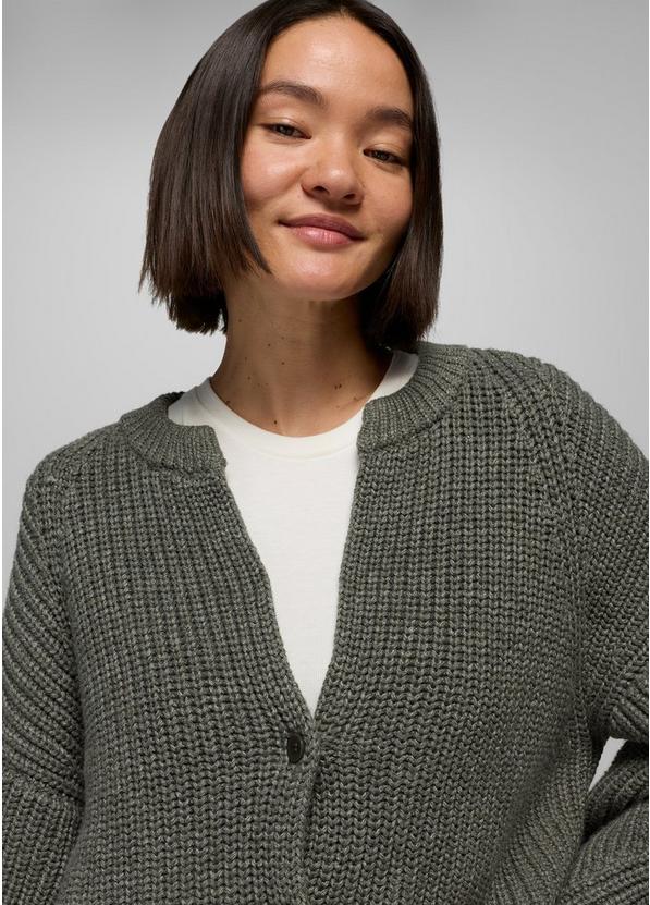 Sunday River Short Cardigan, Color: Thyme, image 3