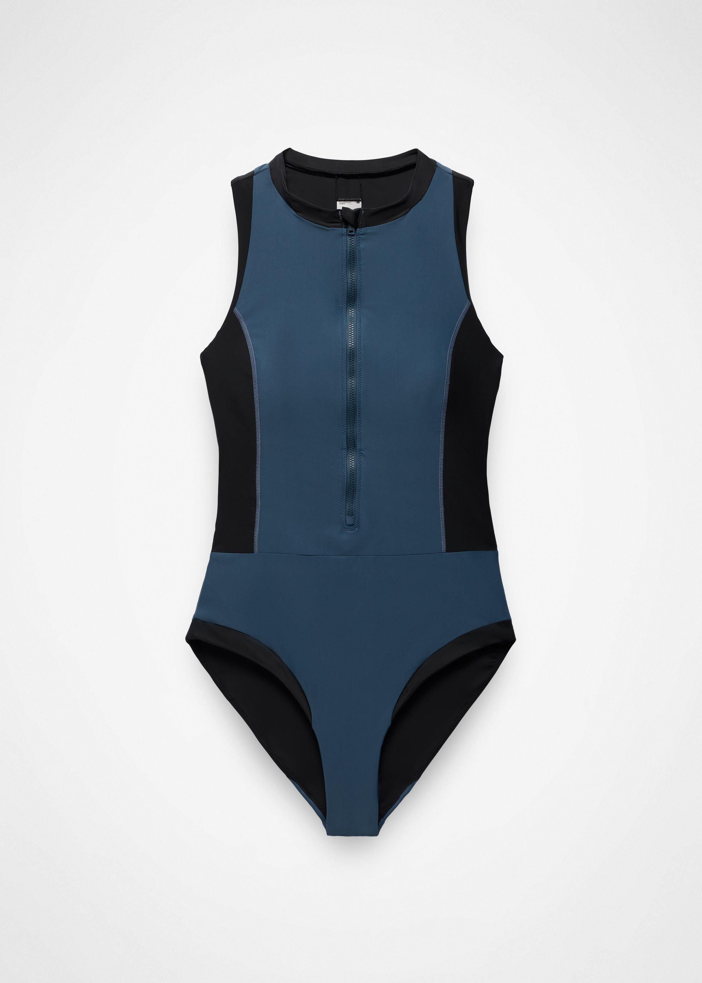 Womens prAna Baja Bound One Piece Swimsuit - Bluff Blue