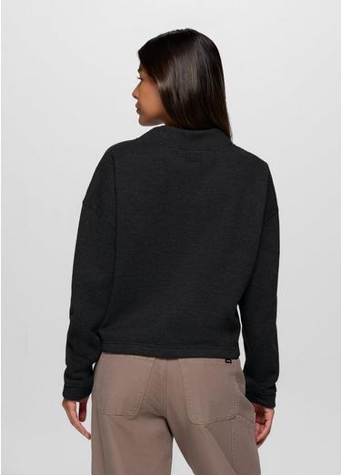 Two Harbors Mockneck Sweater, Color: Black Heather, image 10
