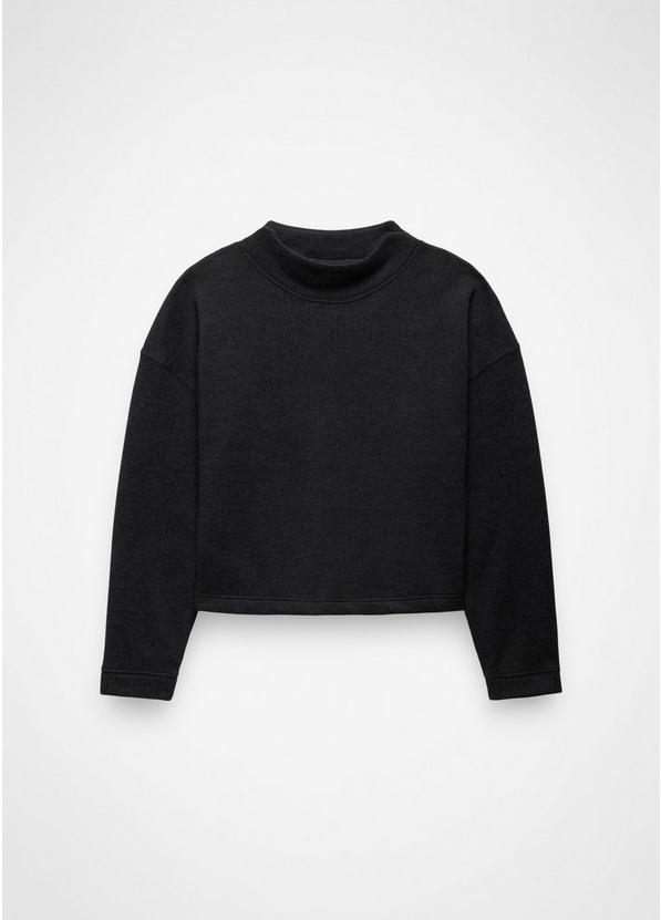 Two Harbors Mockneck Sweater, Color: Black Heather, image 5