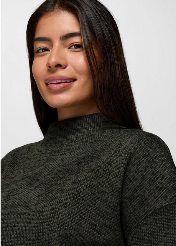 Two Harbors Mockneck Sweater, Color: Spruce Heather, image 3