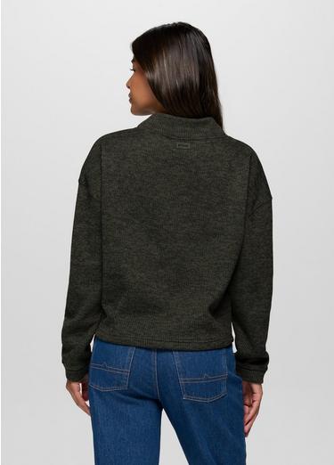 Two Harbors Mockneck Sweater, Color: Spruce Heather, image 2