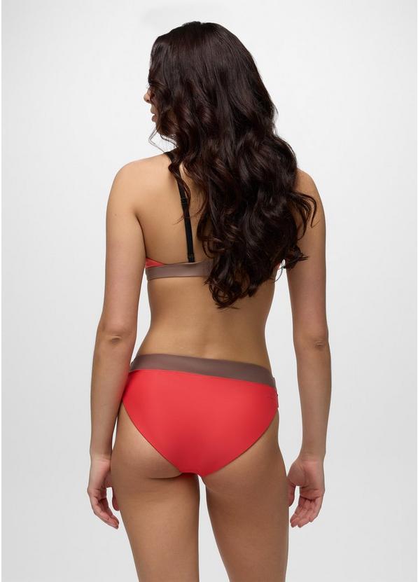 Baja Bound Summer Wave Swim Bottom, Color: Rose Fire Colorblock, image 3