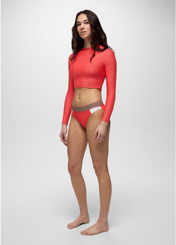 Baja Bound Summer Wave Swim Bottom, Color: Rose Fire Colorblock, image 5