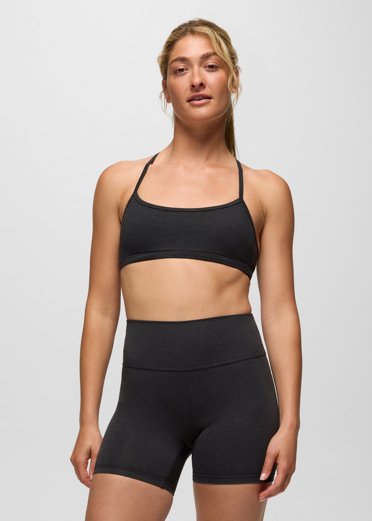 Womens prAna Heavana™ Every Minute Bra - Black Heather
