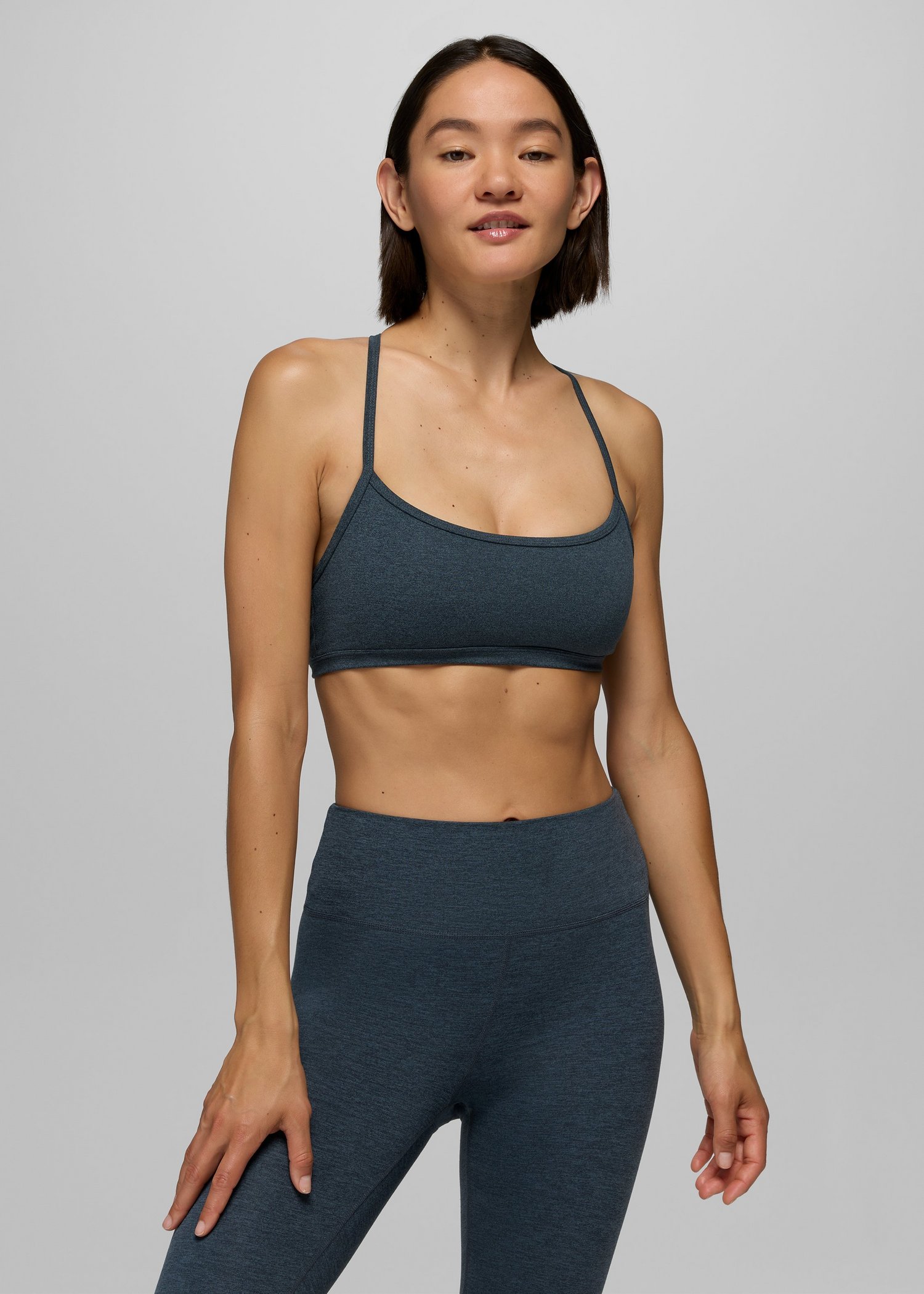 Womens prAna Heavana™ Every Minute Bra - Stormy Night Heather