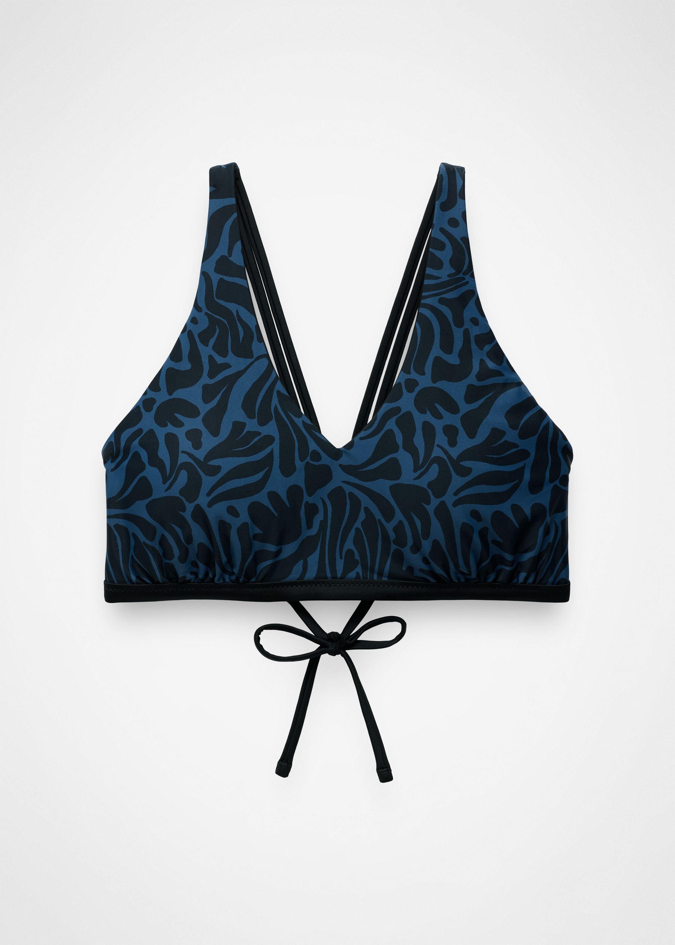 Womens prAna Mallorca Reversible Swim Top - Black Seaweed