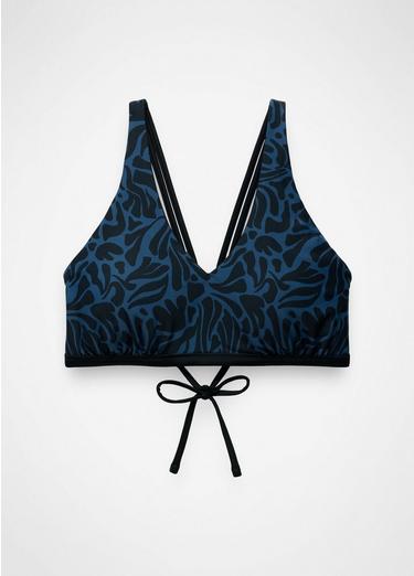 Mallorca Reversible Swim Top, Color: Black Seaweed, image 1