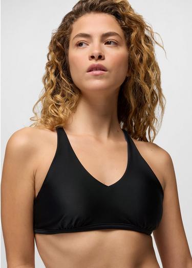 Mallorca Reversible Swim Top, Color: Black / Bluff Blue, image 12